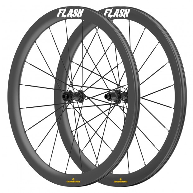 700C 45x31mm Carbon Tubeless Hooked /Hookless Gravel / CX Wheelset with Blade Carbon Spokes
